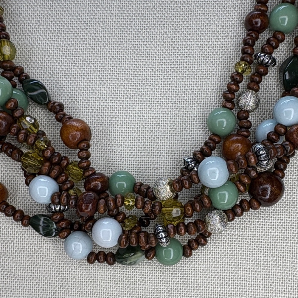 Chic Multistrand Beaded Necklace - Picture 3 of 7